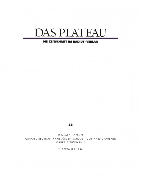 DAS PLATEAU No 38