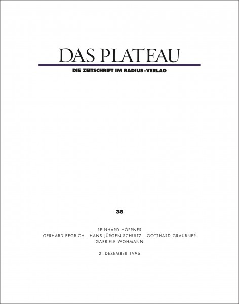 DAS PLATEAU No 38