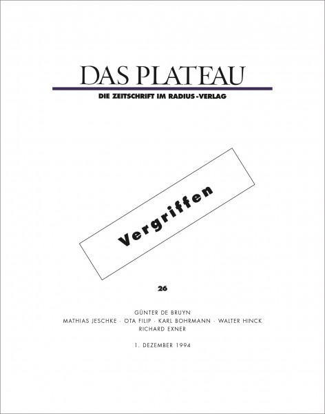 DAS PLATEAU No 26