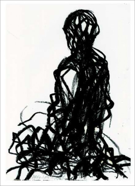 »Skulptur hinter Parkhecke (Villa Massimo)«