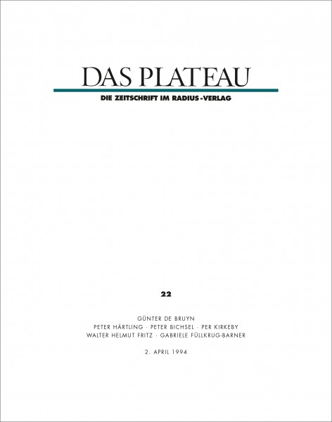 DAS PLATEAU No 22
