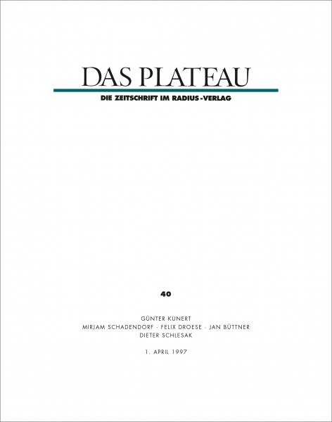 DAS PLATEAU No 40