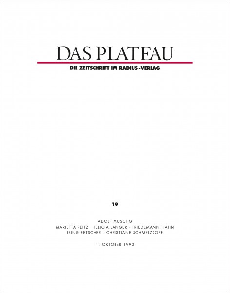 DAS PLATEAU No 19