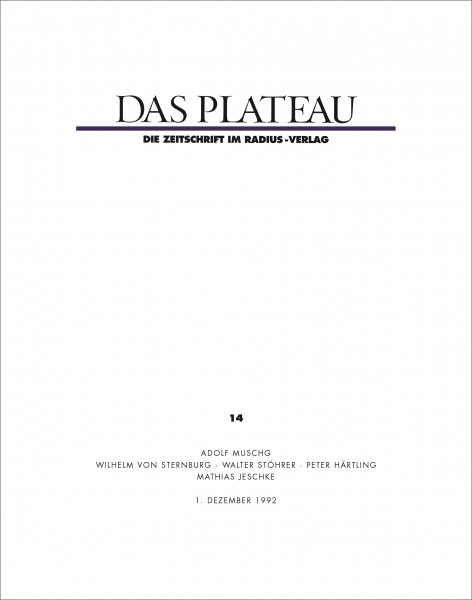 DAS PLATEAU No 14