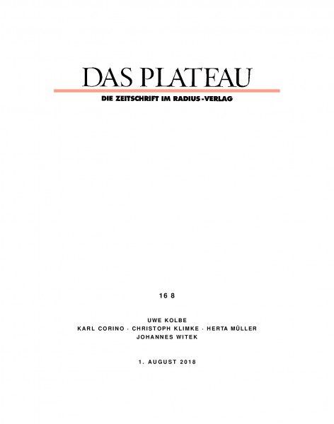 DAS PLATEAU No 168