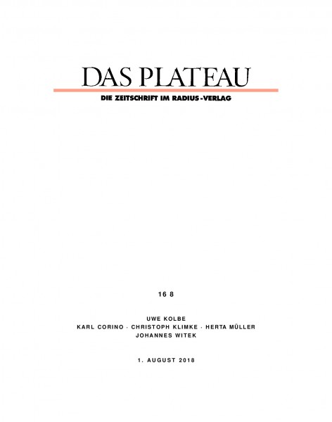 DAS PLATEAU No 168