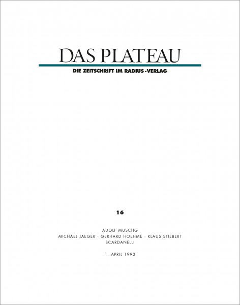 DAS PLATEAU No 16