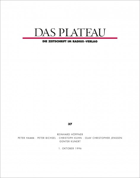 DAS PLATEAU No 37