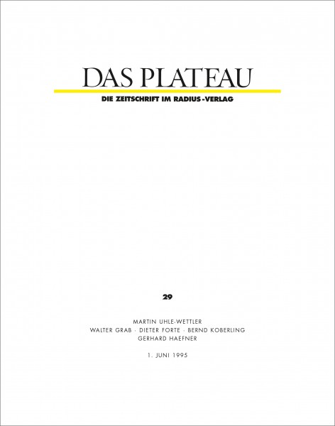 DAS PLATEAU No 29