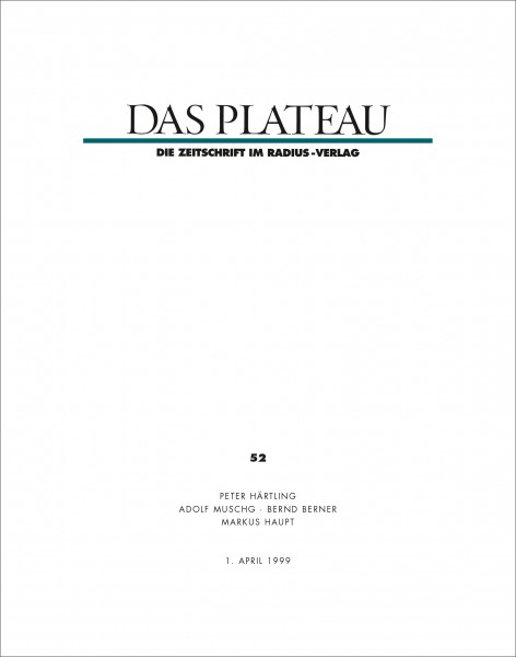 DAS PLATEAU No 52