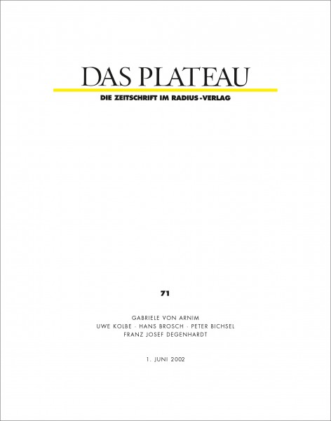 DAS PLATEAU No 71