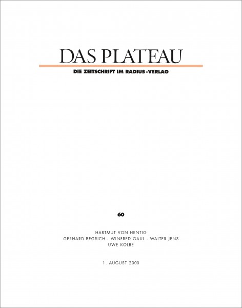 DAS PLATEAU No 60