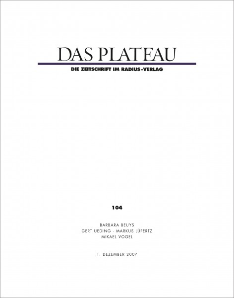 DAS PLATEAU No 104