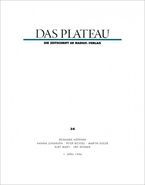 DAS PLATEAU No 34