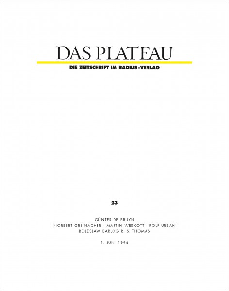 DAS PLATEAU No 23